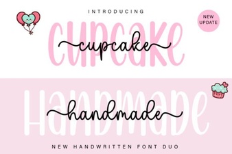 Cupcake Handmade Duo Font for Sweet Project Designs
